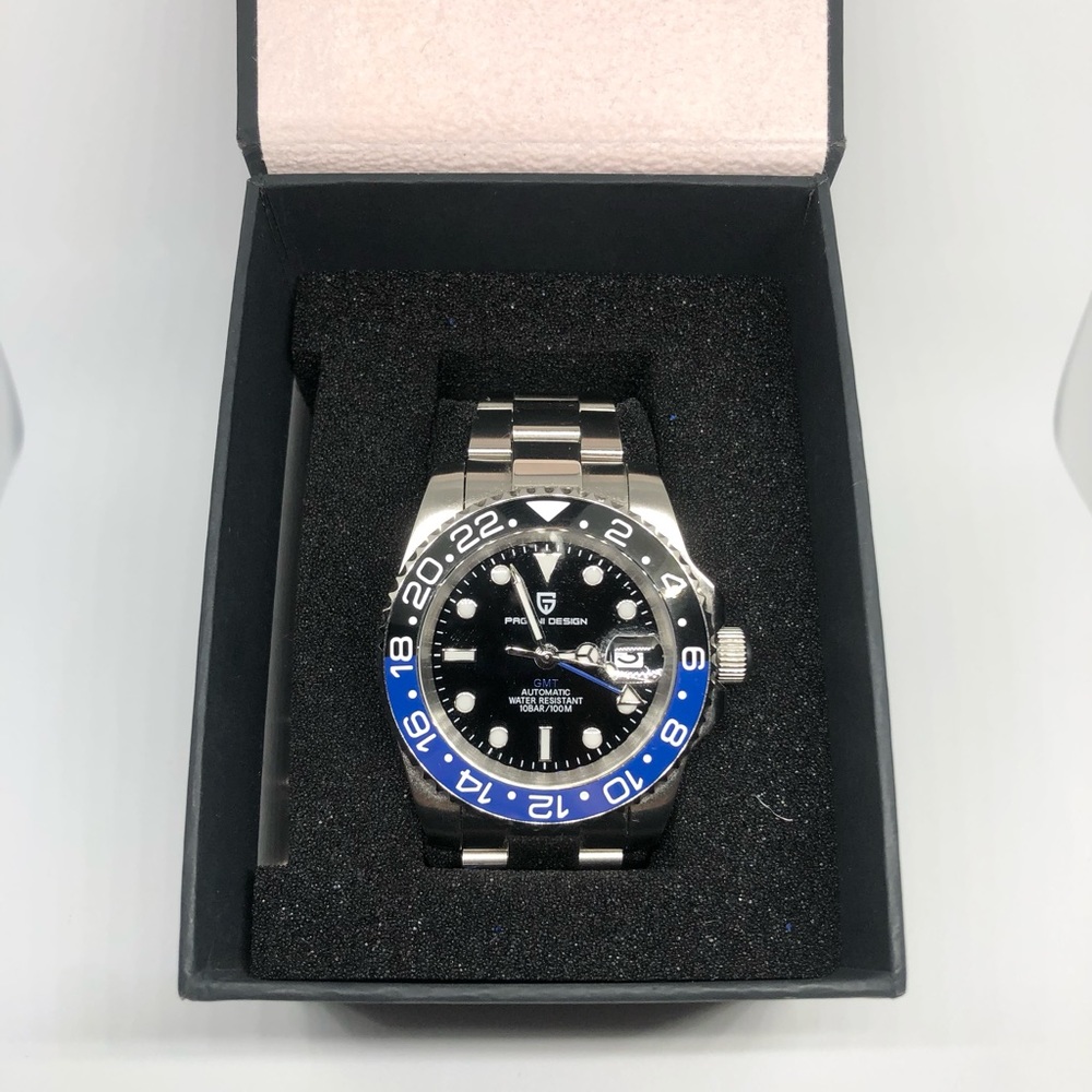 Pagani Design 40mm GMT Automatic Mens Watch Mechanical Stainless Steel watch